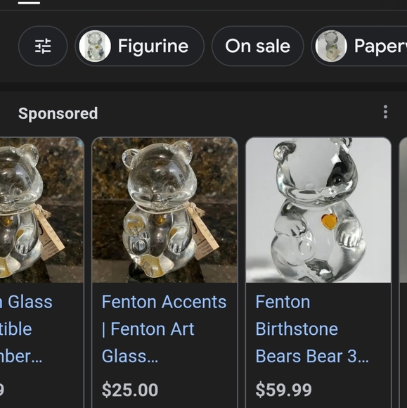 Vintage Fenton November Topaz birthstone crystal bear comes with box - Picture 8 of 9